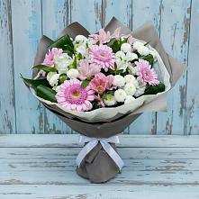 Букет цветов из:  Герберы, Альстромерии и Хризантемы в Ухолово