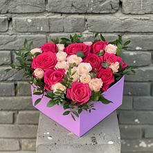 Цветочная композиция из Розы в коробке в Ухолово