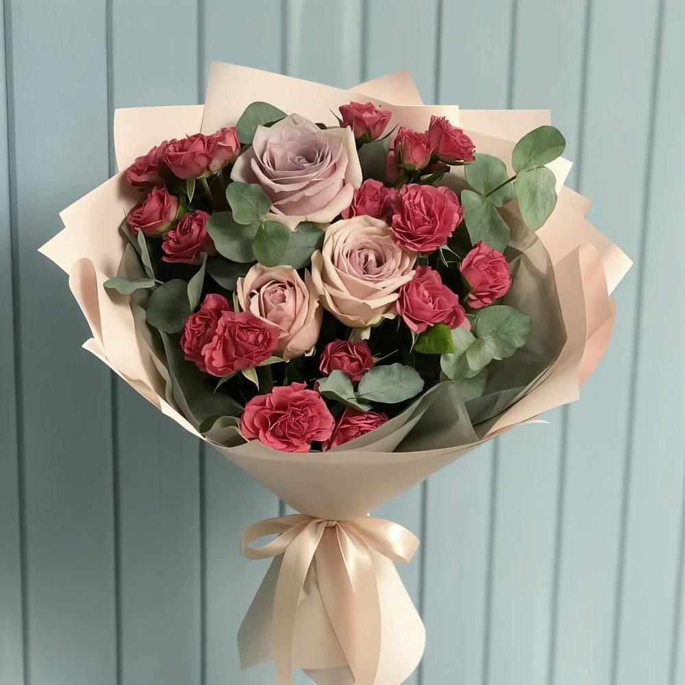 Букет цветов из: Гвоздики и Розы в Ухолово