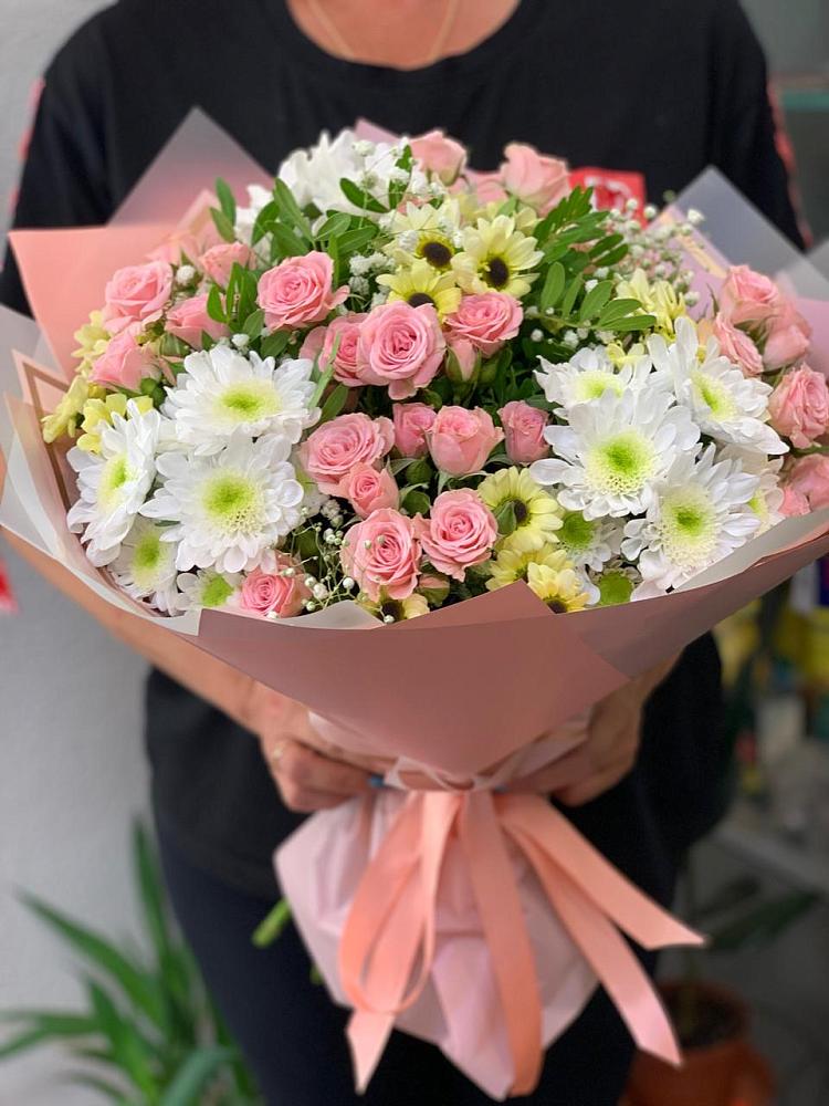 Букет цветов из: Розы и Хризантемы в Ухолово