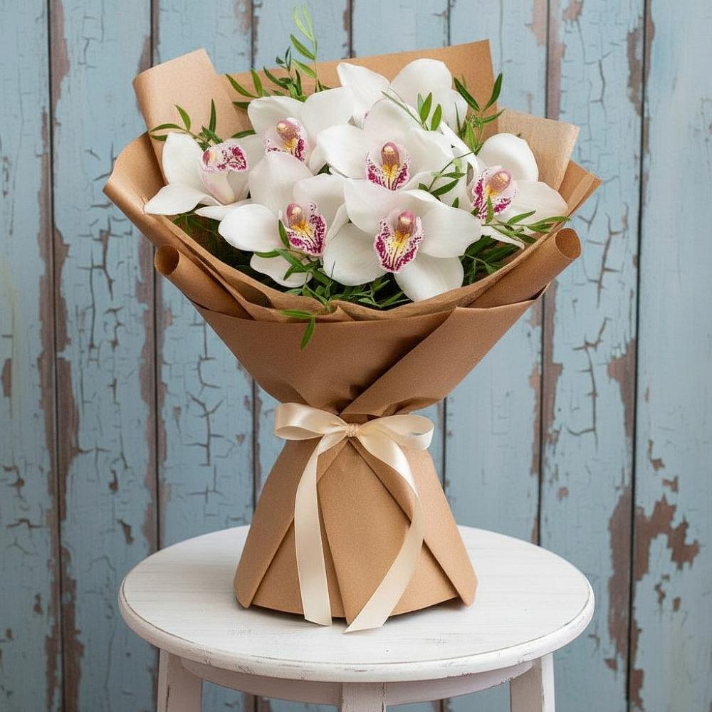 Букет цветов из: Орхидеи и Розы в Ухолово