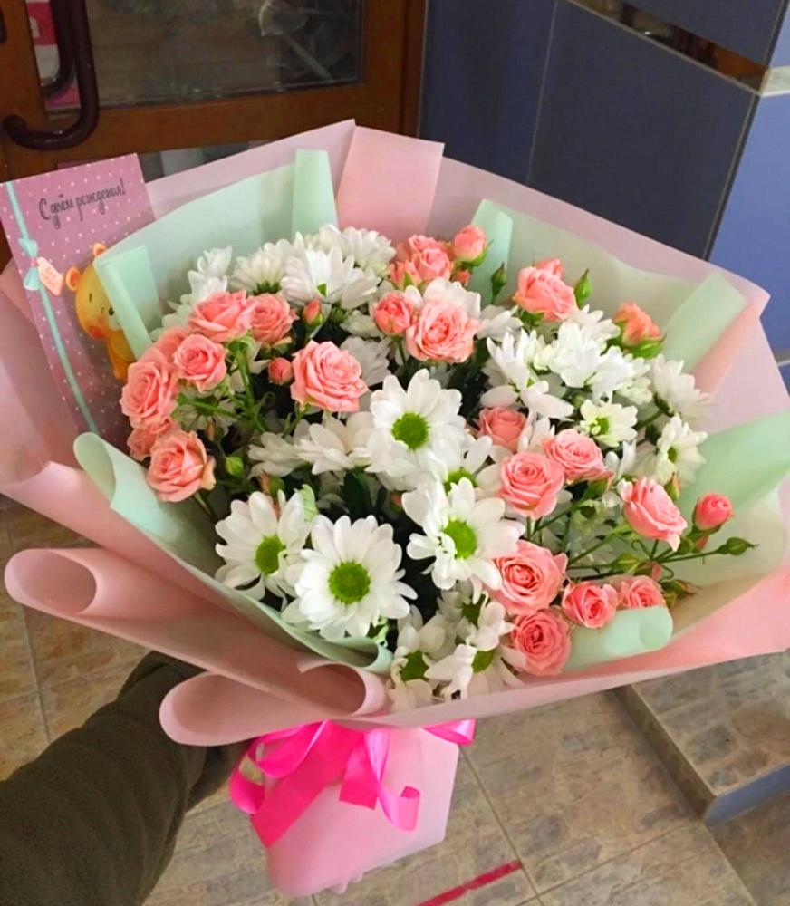 Букет цветов из: Розы и Хризантемы в Ухолово