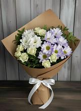 Букет цветов из:  Хризантемы и Розы в Ухолово