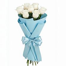 Букет 7 белых роз Проуд в Ухолово