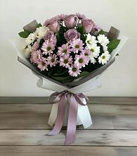 Букет цветов из:  Хризантемы и Розы в Ухолово