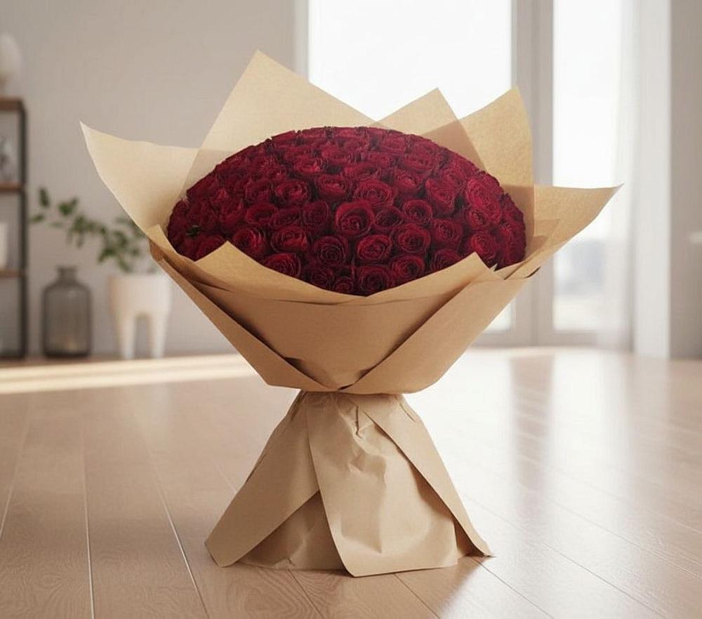 Букет 101 Красная роза в Ухолово