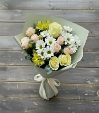 Букет цветов из:  Альстромерии, Розы и Хризантемы #REPLACE_PRED# Ухолово